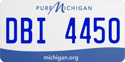 MI license plate DBI4450