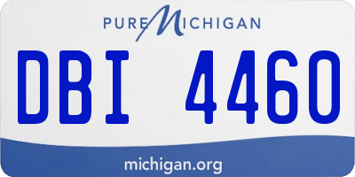 MI license plate DBI4460