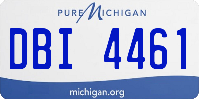 MI license plate DBI4461