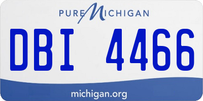 MI license plate DBI4466