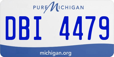 MI license plate DBI4479