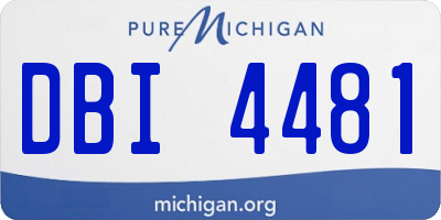 MI license plate DBI4481