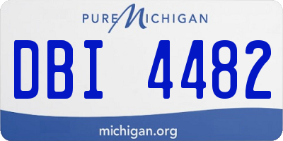 MI license plate DBI4482