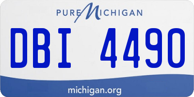 MI license plate DBI4490