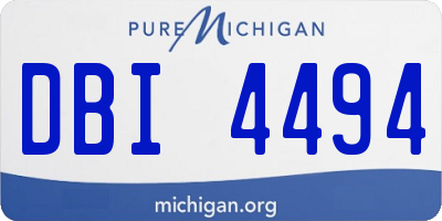 MI license plate DBI4494