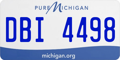 MI license plate DBI4498