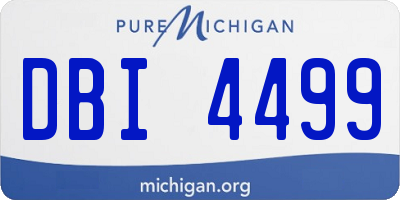 MI license plate DBI4499