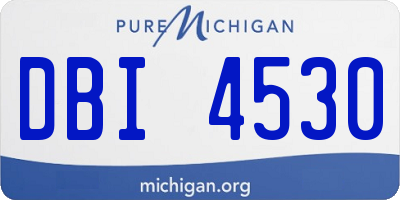 MI license plate DBI4530