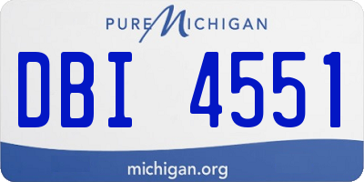 MI license plate DBI4551