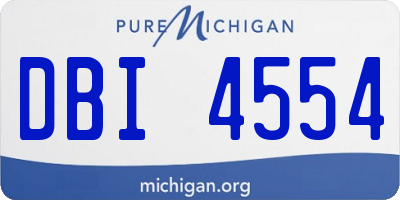 MI license plate DBI4554