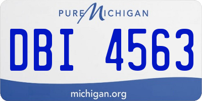 MI license plate DBI4563