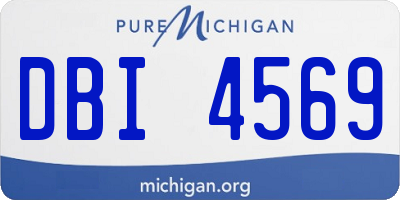 MI license plate DBI4569