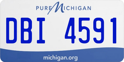 MI license plate DBI4591
