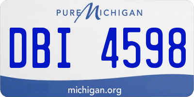 MI license plate DBI4598