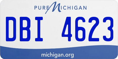 MI license plate DBI4623