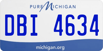 MI license plate DBI4634