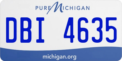 MI license plate DBI4635
