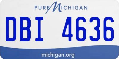 MI license plate DBI4636
