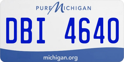 MI license plate DBI4640