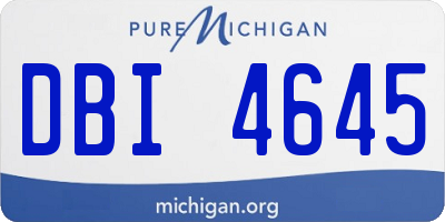 MI license plate DBI4645