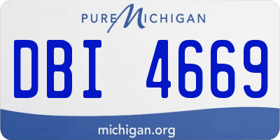 MI license plate DBI4669