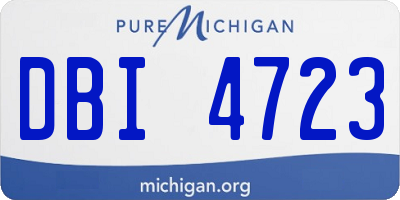 MI license plate DBI4723