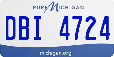 MI license plate DBI4724