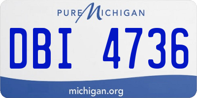 MI license plate DBI4736