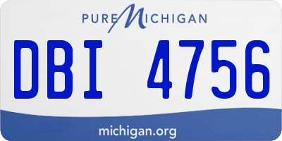 MI license plate DBI4756
