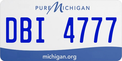 MI license plate DBI4777