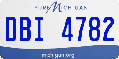 MI license plate DBI4782