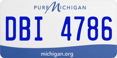 MI license plate DBI4786