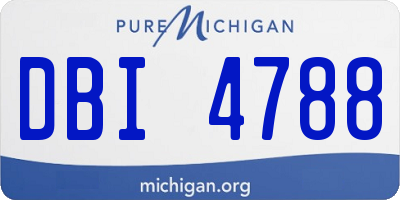 MI license plate DBI4788