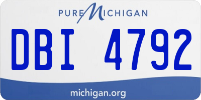 MI license plate DBI4792