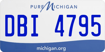 MI license plate DBI4795