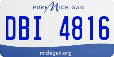 MI license plate DBI4816