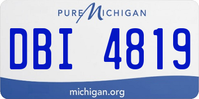 MI license plate DBI4819