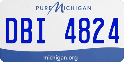 MI license plate DBI4824