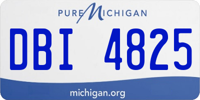 MI license plate DBI4825