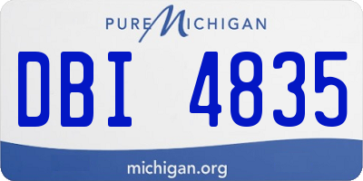 MI license plate DBI4835