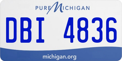 MI license plate DBI4836
