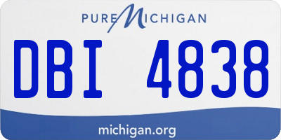 MI license plate DBI4838