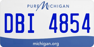 MI license plate DBI4854