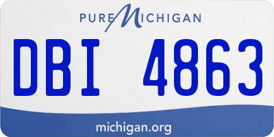 MI license plate DBI4863