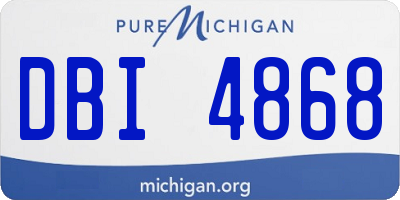 MI license plate DBI4868
