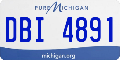 MI license plate DBI4891