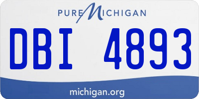 MI license plate DBI4893