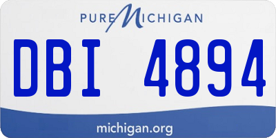 MI license plate DBI4894