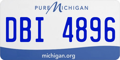 MI license plate DBI4896