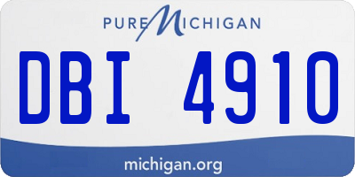 MI license plate DBI4910